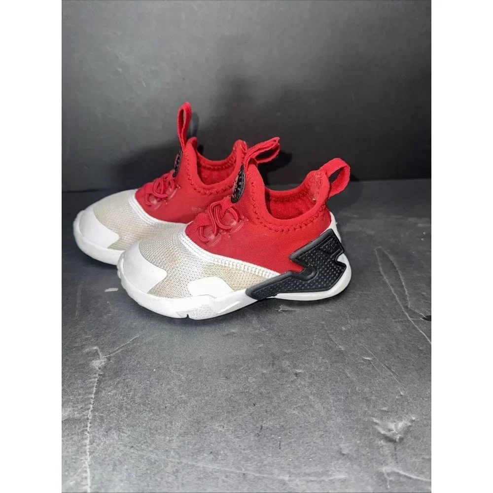 Nike Huarache Soft Motion Baby Toddler White Red Shoes Size US 5C‎